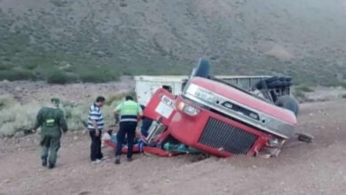 Photo of Video: #IMPACTANTE vuelco de un camión en Mendoza